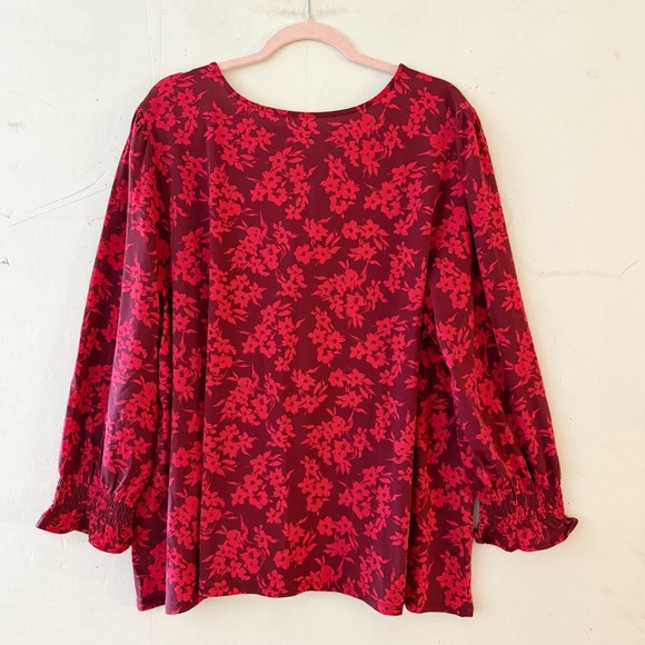 Lands' End Women's 3/4 Sleeve Lightweight Jersey Button Front Top Size 2X NWT - Picture 7 of 11